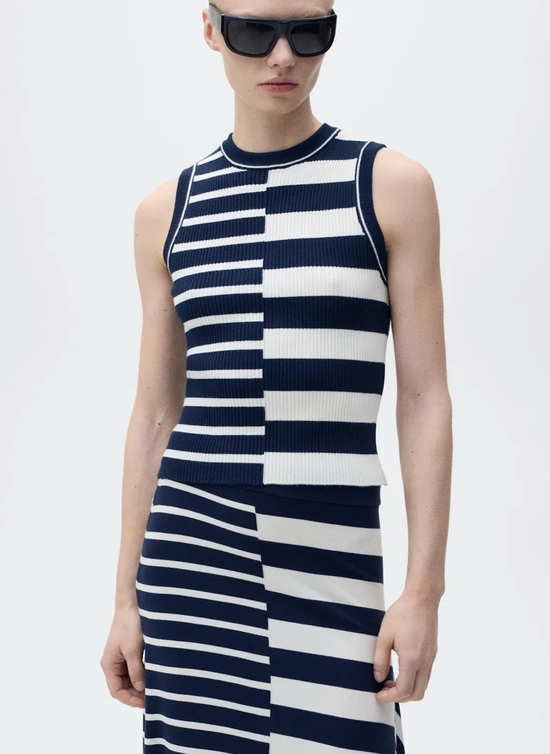 مانجو توب مخطط محبوك